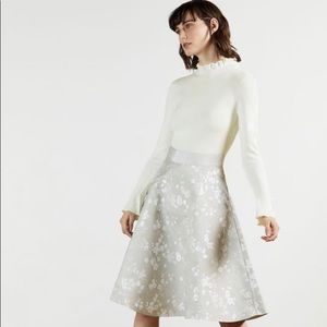 Ted Baker Aldara Blossom Metallic Jacquard Dress Size 2 (US 6)